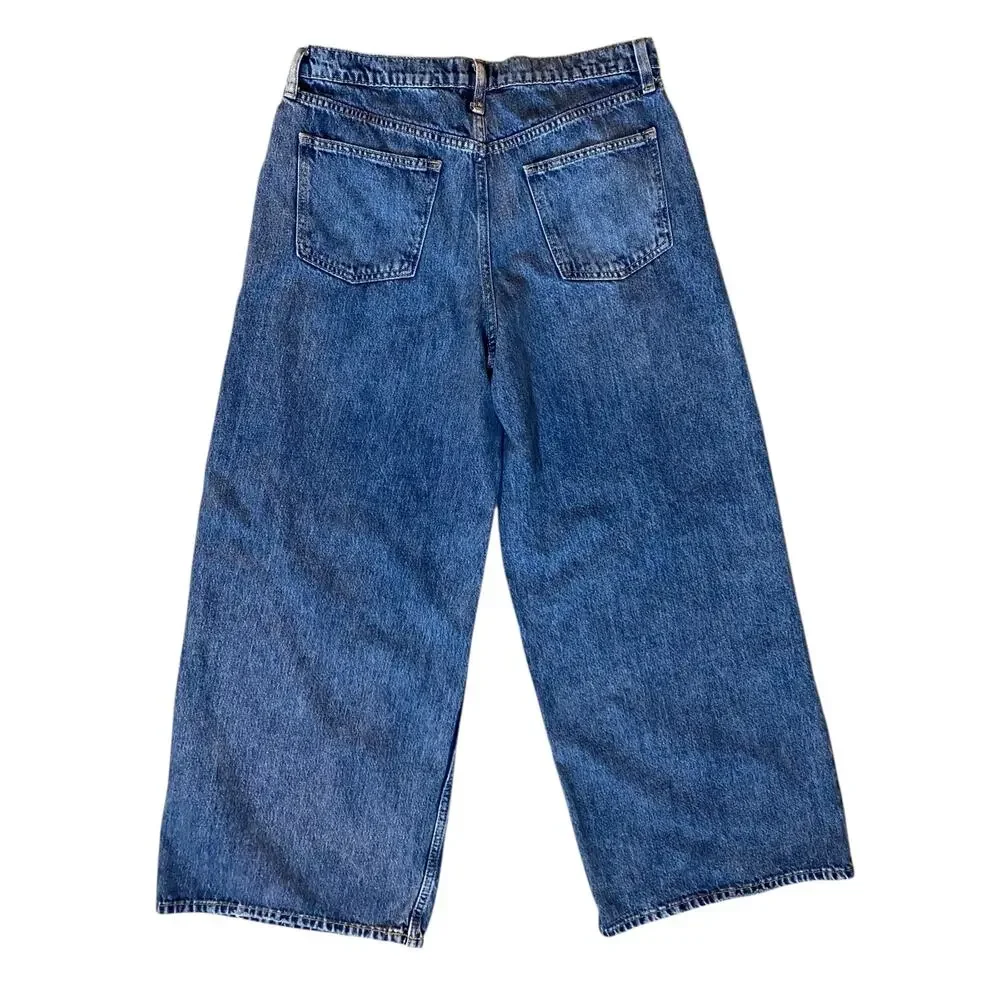 Gap Baggy Dani Jeans US 8/29 Regular Blue Dark Wash Denim Relaxed Fit NWOT 2025